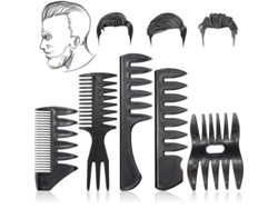 Kit De Peines De Estilo Retro Clásico Para Hombre Egc (5 Piezas), Peines De Calidad Con Diferentes Diseños Para Cortes De Pelo.