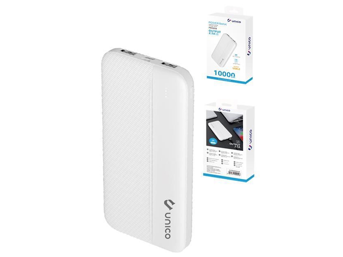 Powerbank UNICO STAR PB9899 para Dispositivos Electrónicos (10000mAh - Blanco)