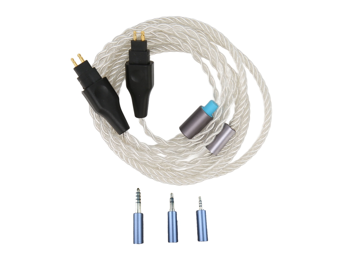 Cable De Audio 3 En 1 De 2 Pines Y 4 Núcleos De Cobre Y Plata Para Auriculares Hd650, Hd660s, Hd6xx, Hd600 Y Hd580.