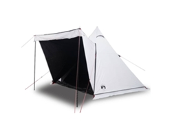 Tienda familiar tipi 6 personas VIDAXL tela opaca impermeable blanca