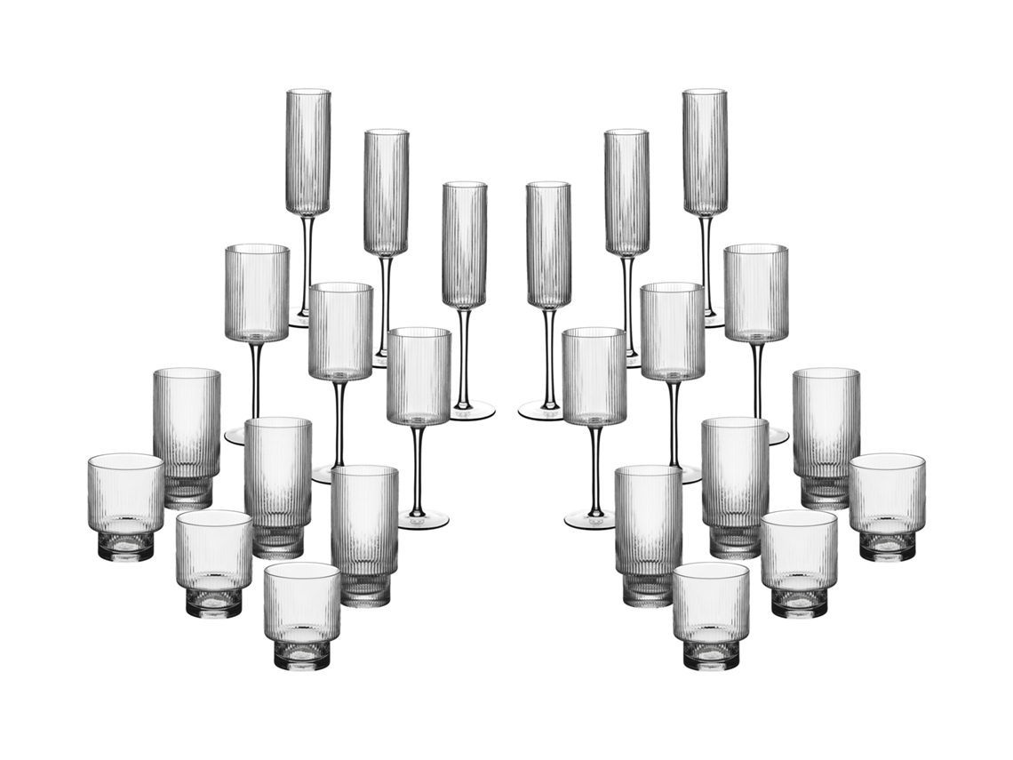 Juego completo de vasos Linje - 24 piezas