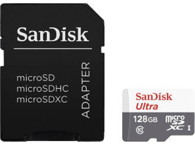 Tarjeta de Memoria Micro SDXC SANDISK Ultra 128 GB + SD Adapter Class 10