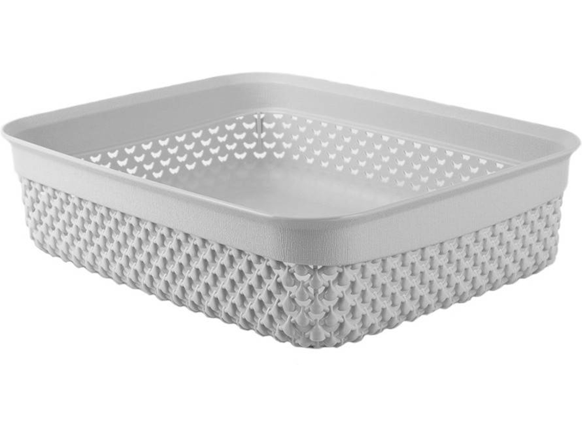 Cesta Bajo Manejo Rectangular 7h HOUSE Gris 2,2 Litros