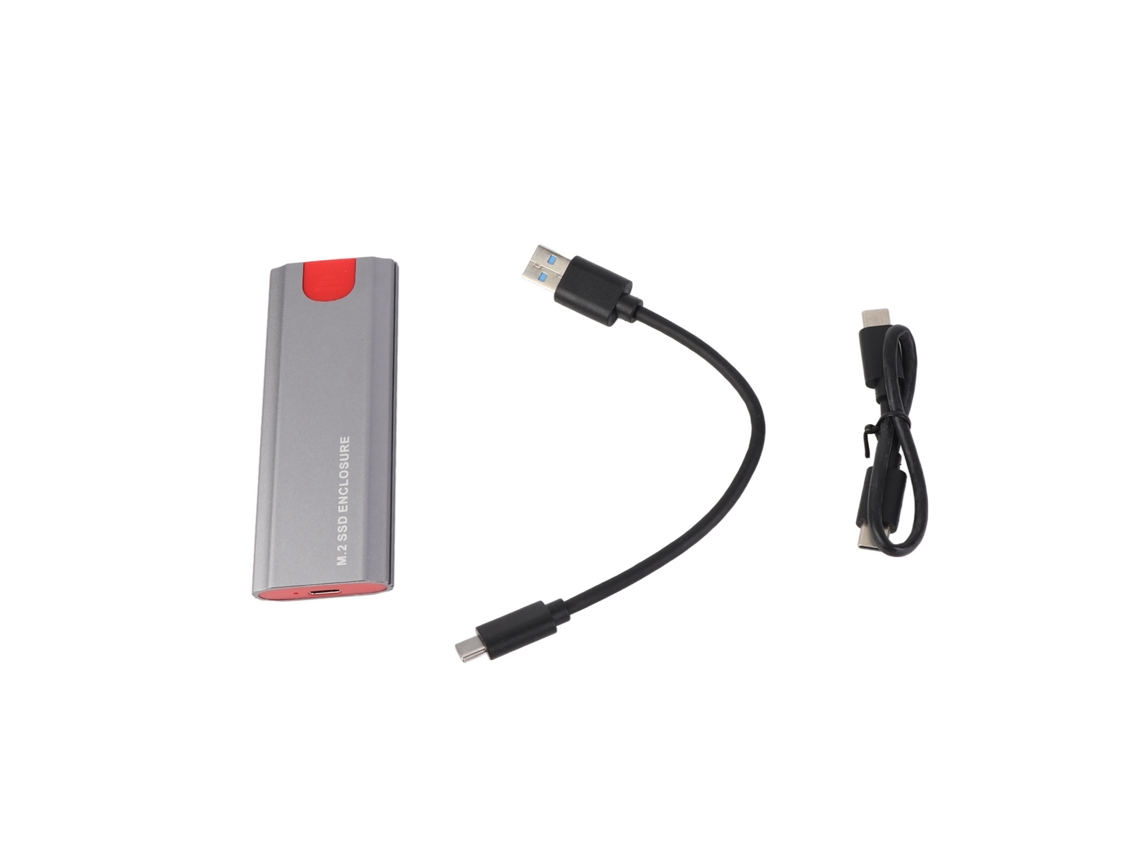 Enclosure Para Ssd Nvme M.2 10gbps Transmissão Rápida Pcie Chave M Adaptador Cinza Escuro