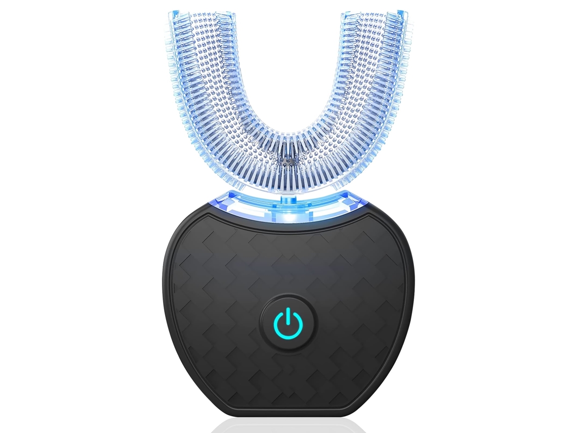 Cepillo De Dientes Eléctrico Ultrasónico En Forma De U Para Adultos, Blanqueamiento Dental, Protección De Encías, Color Negro Siurn