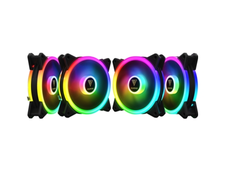 Conjunto de 4 Ventilador para PC Gamdias Aeolus M2 Rgb 12Cm