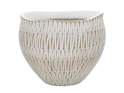 Macetero Stiky Cm Ø 26x20,5 Unico / Oro, Blanco