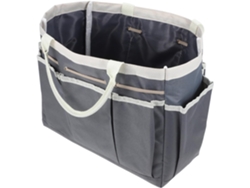 Bolsa de jardín Slowmoose Oxford con compartimentos internos/externos, gris.