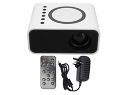 Mini Proyector Led Portátil Full Hd 1080p Para Cine En Casa, Películas, Ios, Android, Portátil, Enchufe Británico, Blanco.