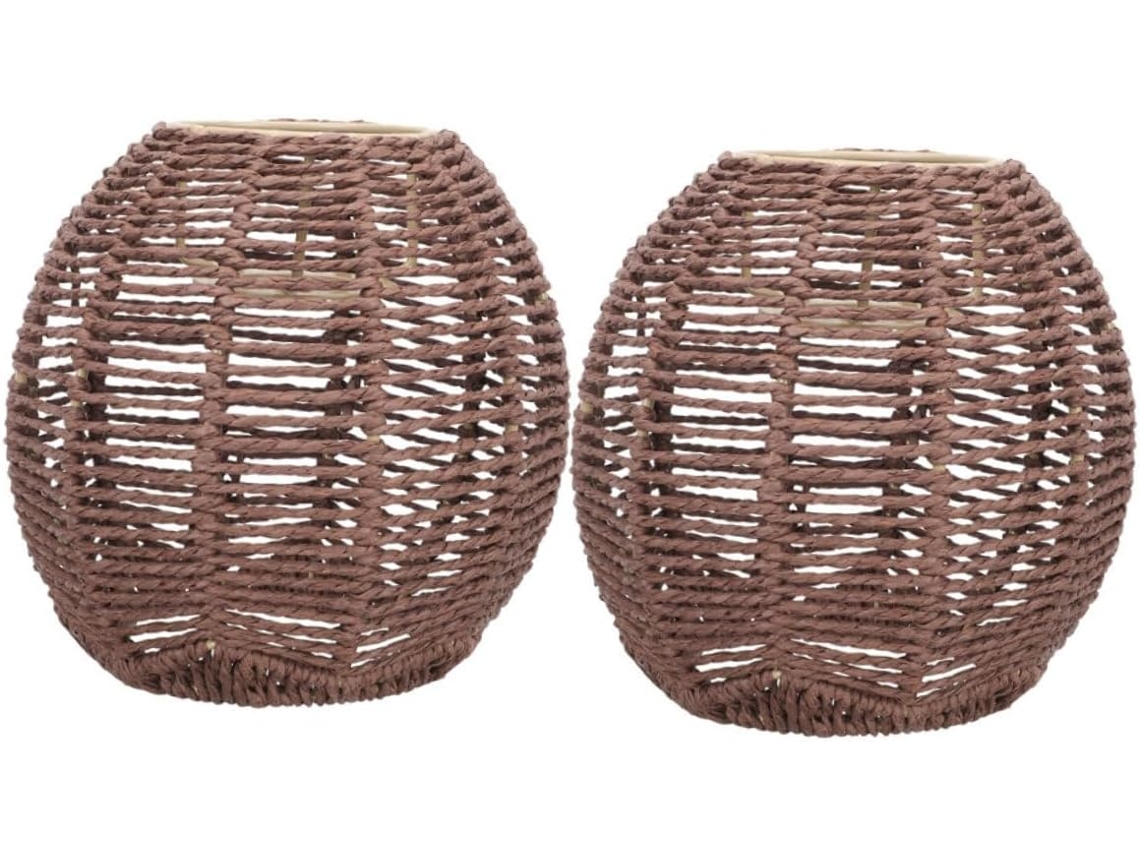 Juego De 2 Pantallas De Lámpara De Techo Tejidas Para Candelabros Y Lámparas Colgantes.