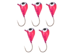 5 Piezas De Señuelos Para Pesca En Hielo, Jigs De Invierno Con Anzuelos De Acero Al Carbono De Alta Calidad, Micro 5 Mm.