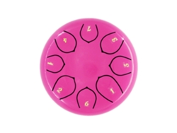 Pandereta De Acero De 6 Pulgadas Y 8 Tonos Instrumento De Percusión Adecuado Para Principiantes (Rosa) CUICH