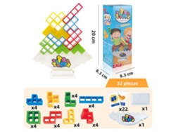 (32 piezas) Torre de equilibrio apilable - Bloques de construcción - Juguete educativo para niños