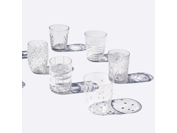 Juego de vasos Zafferano Cauldron con 6 vasos monocolor - Transparentes - Vidrio soplado a mano, 32 cl - Vasos artesanales para agua y cócteles