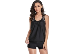 2026-top De Tankini Con Sujetador Push Up Y Shorts Estampado Rayado Para Mujer Blouson T-back