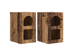 Maison Exclusive - Mesita De Noche 2 Pcs Madera Vieja 29,5 X 33,5 X 50 Cm