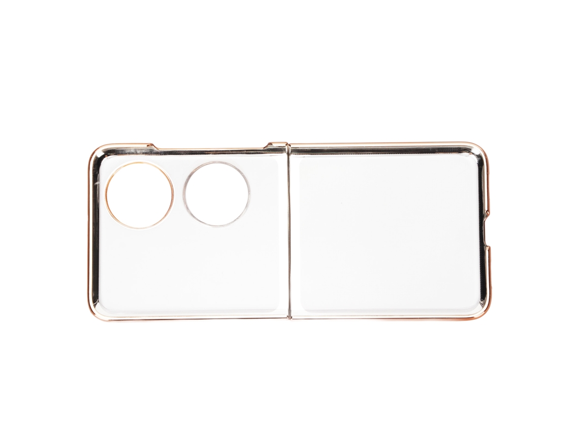 Capa De Proteção Para Huawei P50 Pocket Capa De Telefone Móvel Dobrável Pc Eletroplatada Dourada