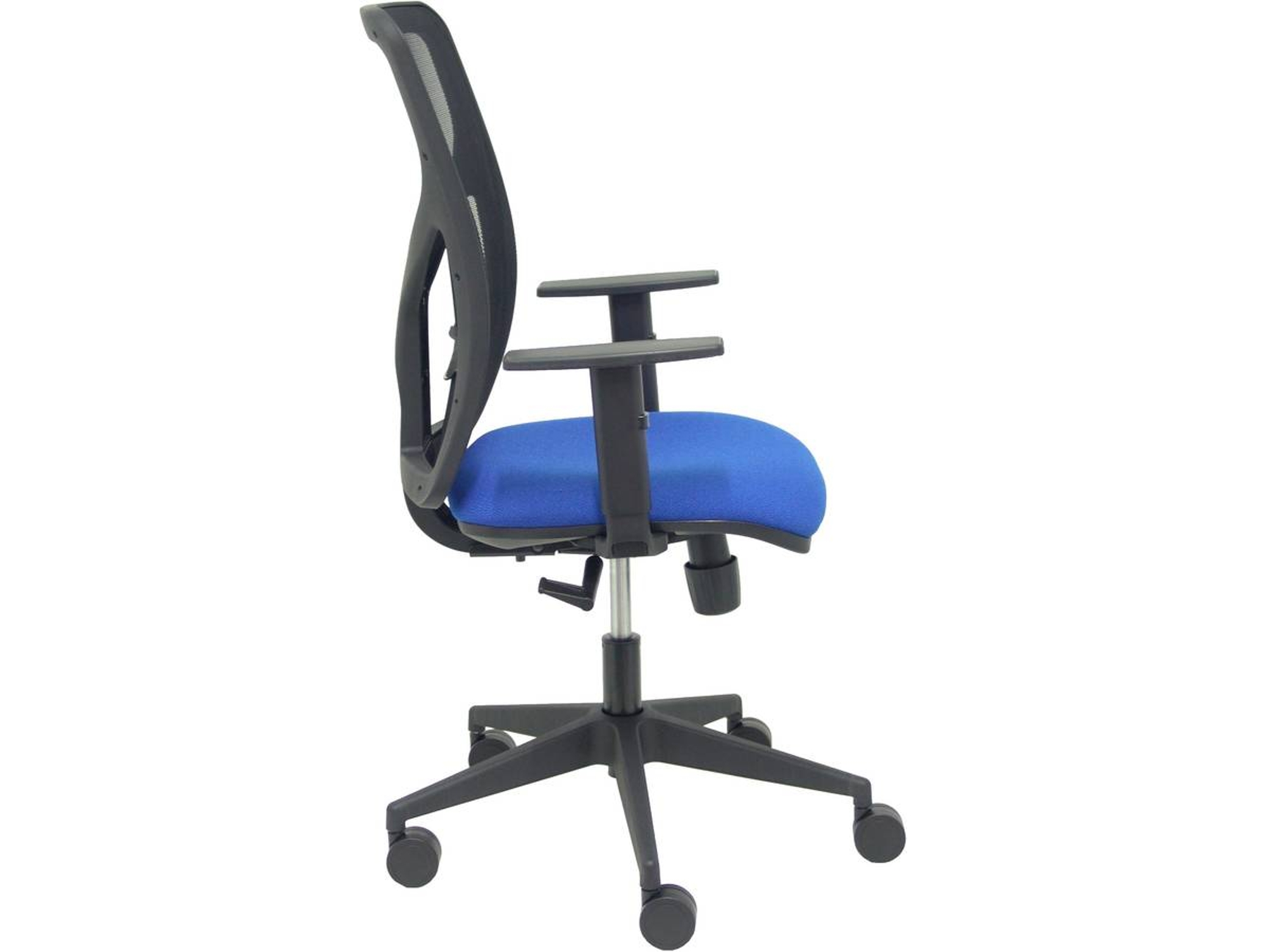 Silla de Escritorio Operativa PIQUERAS Y CRESPO Motilla Azul y Negro (Brazos ajustables - Malla y Tejido)