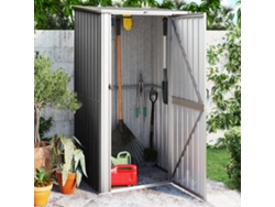 Caseta de jardín de acero galvanizado antracita de 118,5 x 97 x 209,5 cm LOVELY HOME