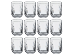 Juego de 12 vasos de vidrio transparente San Ignacio, 300 ml