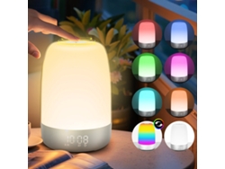 Luz Despertador Plata Con Bombilla, Sonidos De Naturaleza, Función De Posponer, Para Habitación
