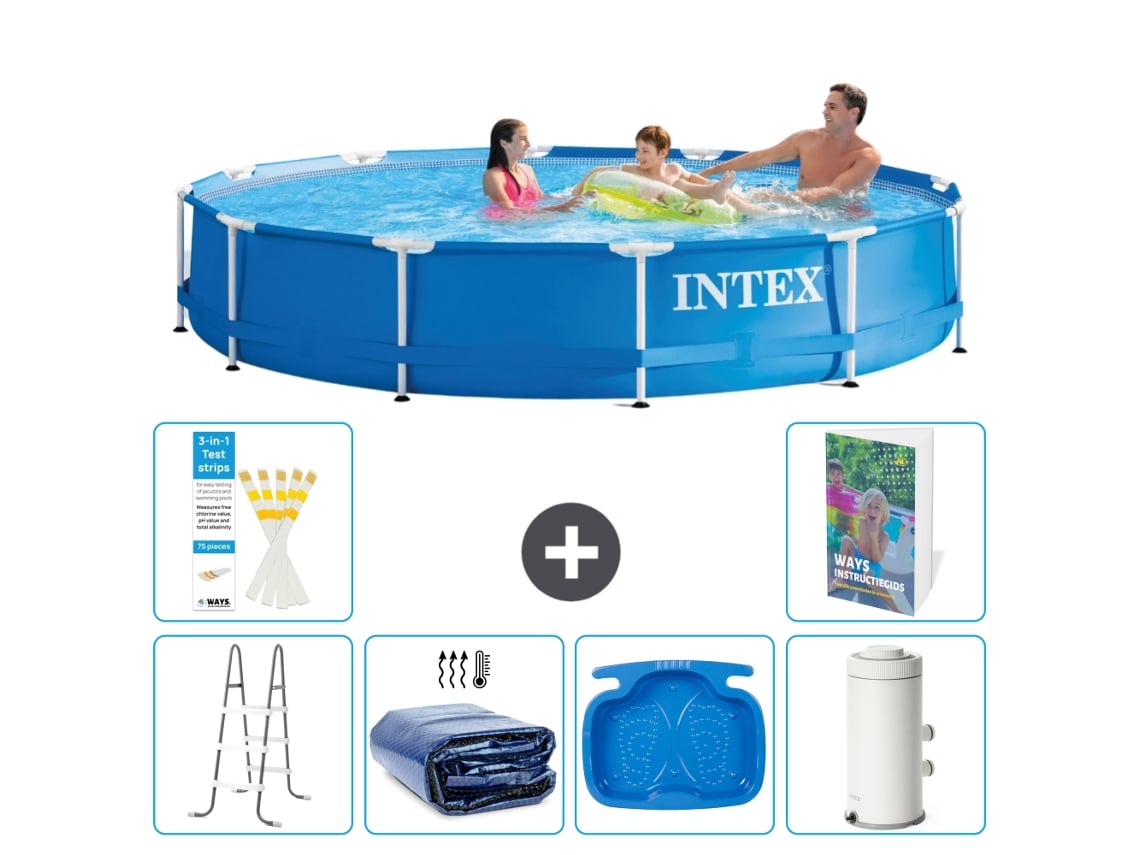 Intex Piscina Com Estrutura Redonda - 366x76 Cm - 7-peças S144