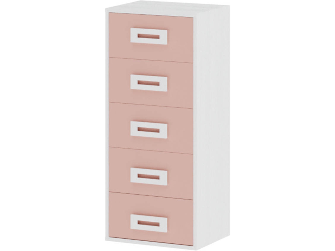 Cómoda Infantil MUEBLAM Nieve Rosa Nube Melamina (43x100x33 cm)