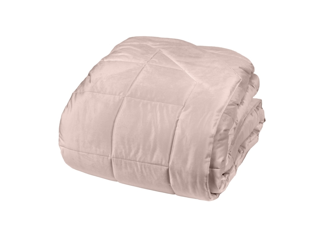 Trapunta Matrimoniale Fazzini En Velluto 200gr Loto Rosa