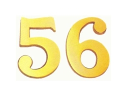 Numero 6 laton pulido 100mm