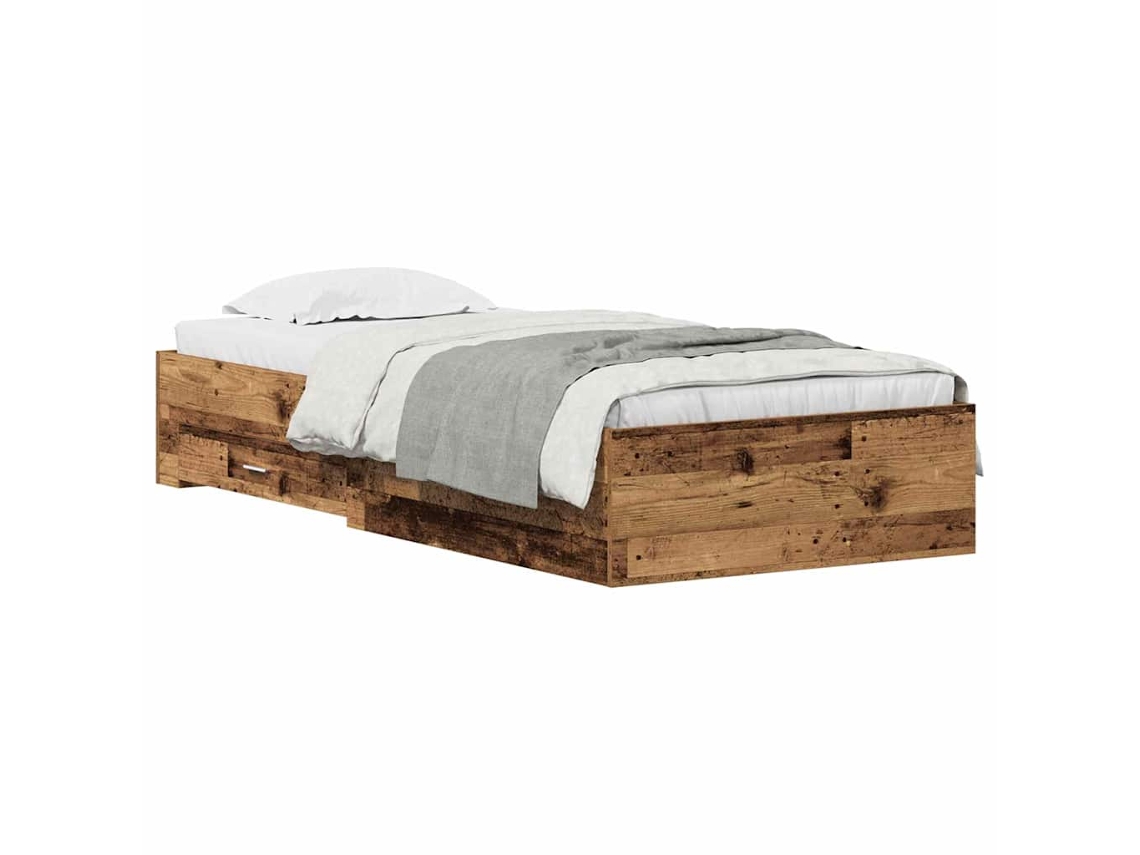 Maison Exclusive - Estructura De Cama Con Cajón Madera Vieja 90 X 200 Cm