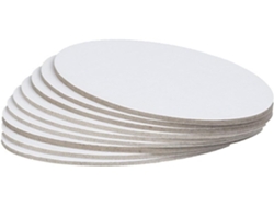 Juego De 5 Paneles Ovalados De Algodón Blanco Para Manualidades, 30 X 40 Cm, Tablero Grueso