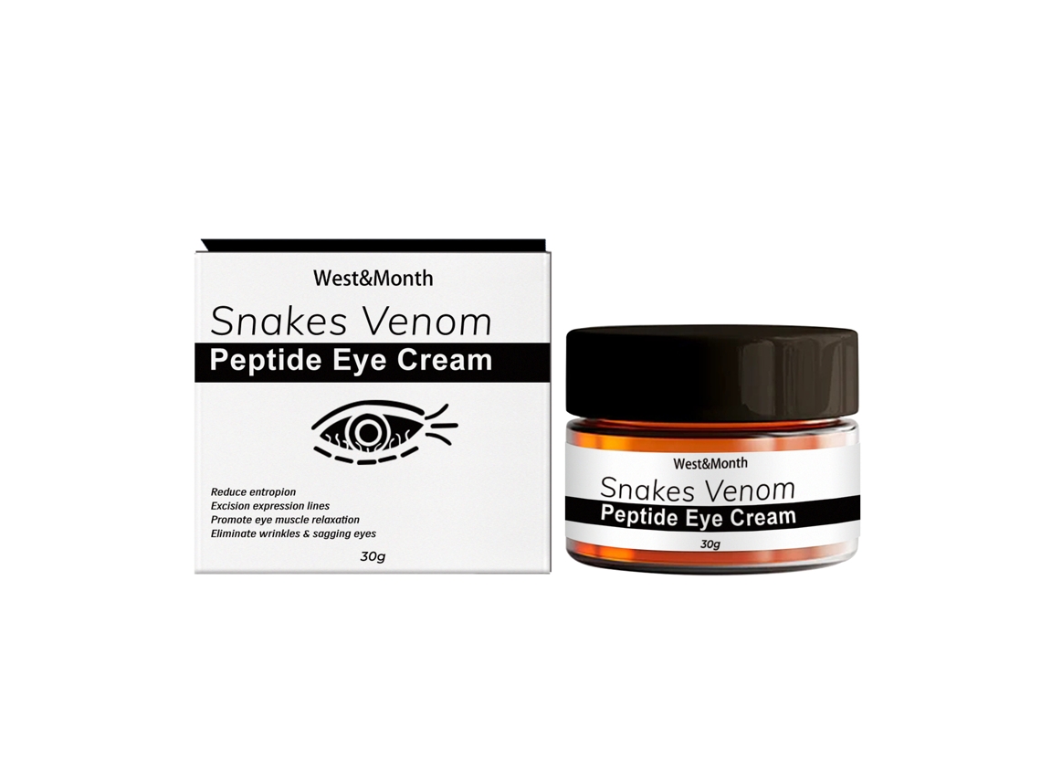Crema para el contorno de ojos con péptido de veneno de serpiente: hidrata, reduce las líneas de expresión y las ojeras, 30 g.