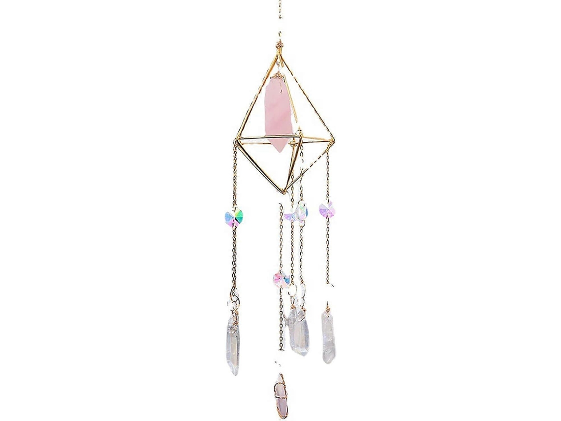 Atrapasol de cristal, campanilla de viento, creador de arcoíris, lámpara de araña de arcoíris para decoración de jardín y hogar
