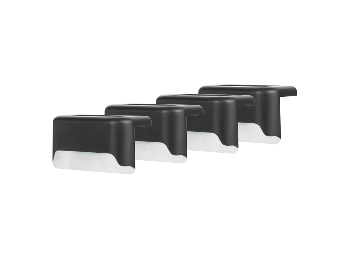Elegantes luces solares para escalones de exterior, iluminación de terraza con panel solar de polisilicio, rendimiento confiable.