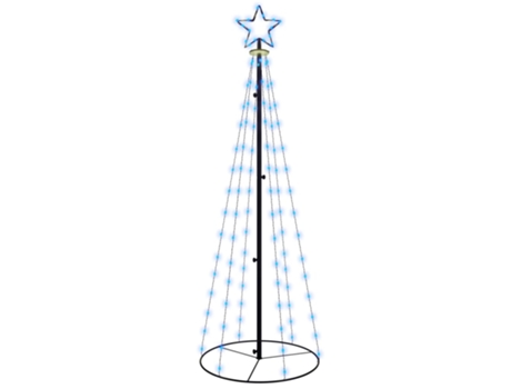 vidaXL Árbol de Navidad cónico 108 LED azul 70x180 cm