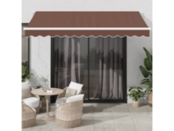 Toldo retráctil automático 350x250 cm marrón Wsd763804 Lovely Home