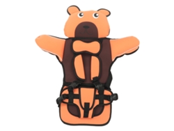 Assento De Segurança Infantil Highback Com Cinto De 5 Pontos Ajustável Lavável À Máquina Laranja