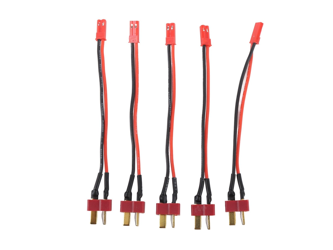 5 Cables Convertidores De Extensión Para Esc Rc De 10 A, 20 A Y 30 A Con Conector Jst A Adaptador De Enchufe T Macho Para Reparación.