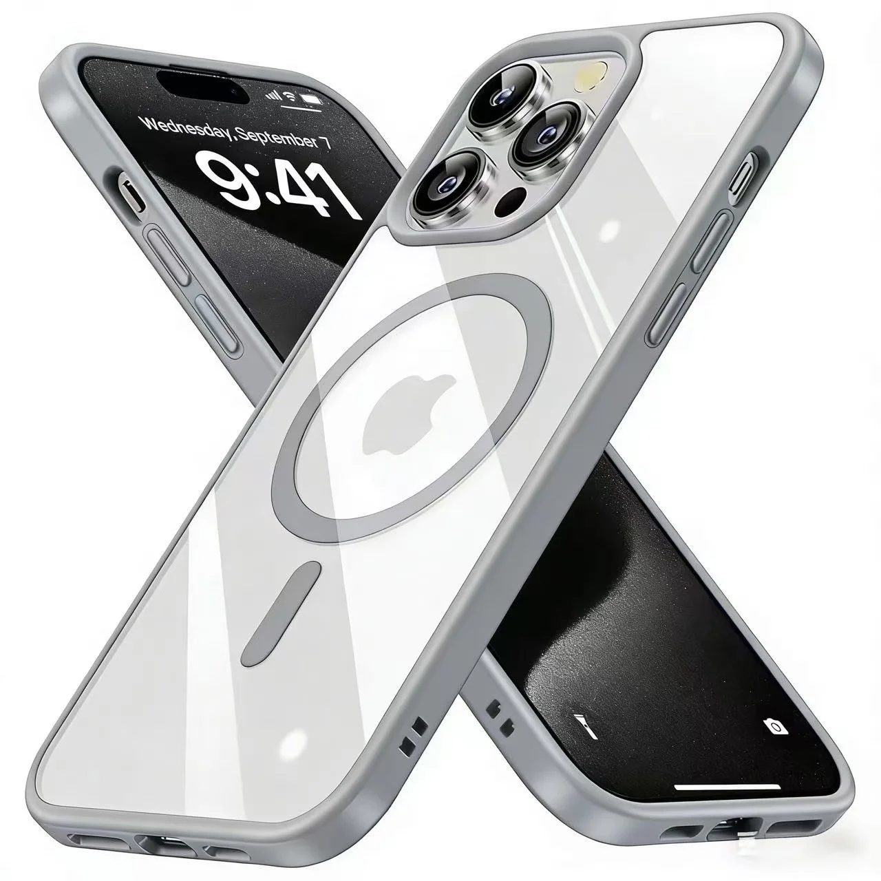 (iphone 12 Pro Gris) Apto Para Fundas De Teléfono, Compatible Con La Función Inalámbrica Magnética Magsafe.