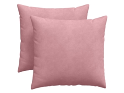 Juego de 2 cojines para sofá HARLANV1 color rosa, 45x45 cm, tela.