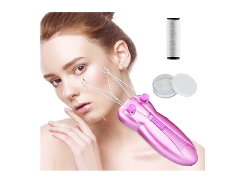 Depiladora Facial Eléctrica para Mujer Depiladora con Hilo Eléctrico Recortadora de Vello Facial Rosa BISBISOUS