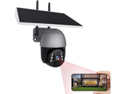 Cámara De Seguridad Solar Para Exteriores 1080p Con Cable Y Fuente De Alimentación.
