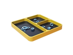 Estante magnético para piezas, coches RC y herramientas, con 4 compartimentos, bloque magnético extraíble, aluminio.