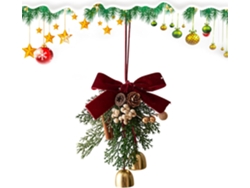 Adornos Navideños Puerta Cascabeles Decoraciones Navideñas Invierno Lazos Piñas Entrada Porche Pared Exterior