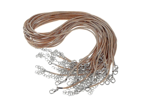 20 piezas Collar collar colgante Cuentas de cordón de cuerdas Cuerda de langosta Cuerda - Khaki