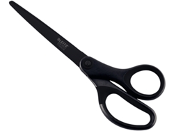 Tijeras LEITZ de Titanio Antiadherente Puntiagudas Longitud: 180 Mm Negras
