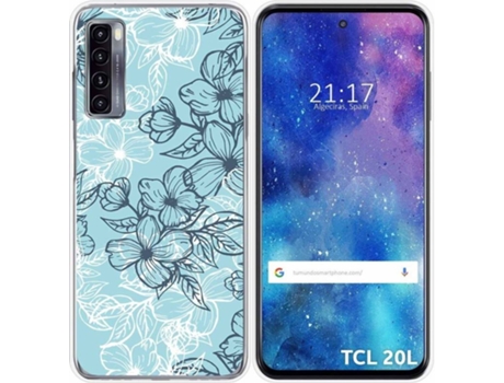Carcasa TCL 20L TUMUNDOSMARTPHONE Dibujos Transparente Flores 03 Multicolor