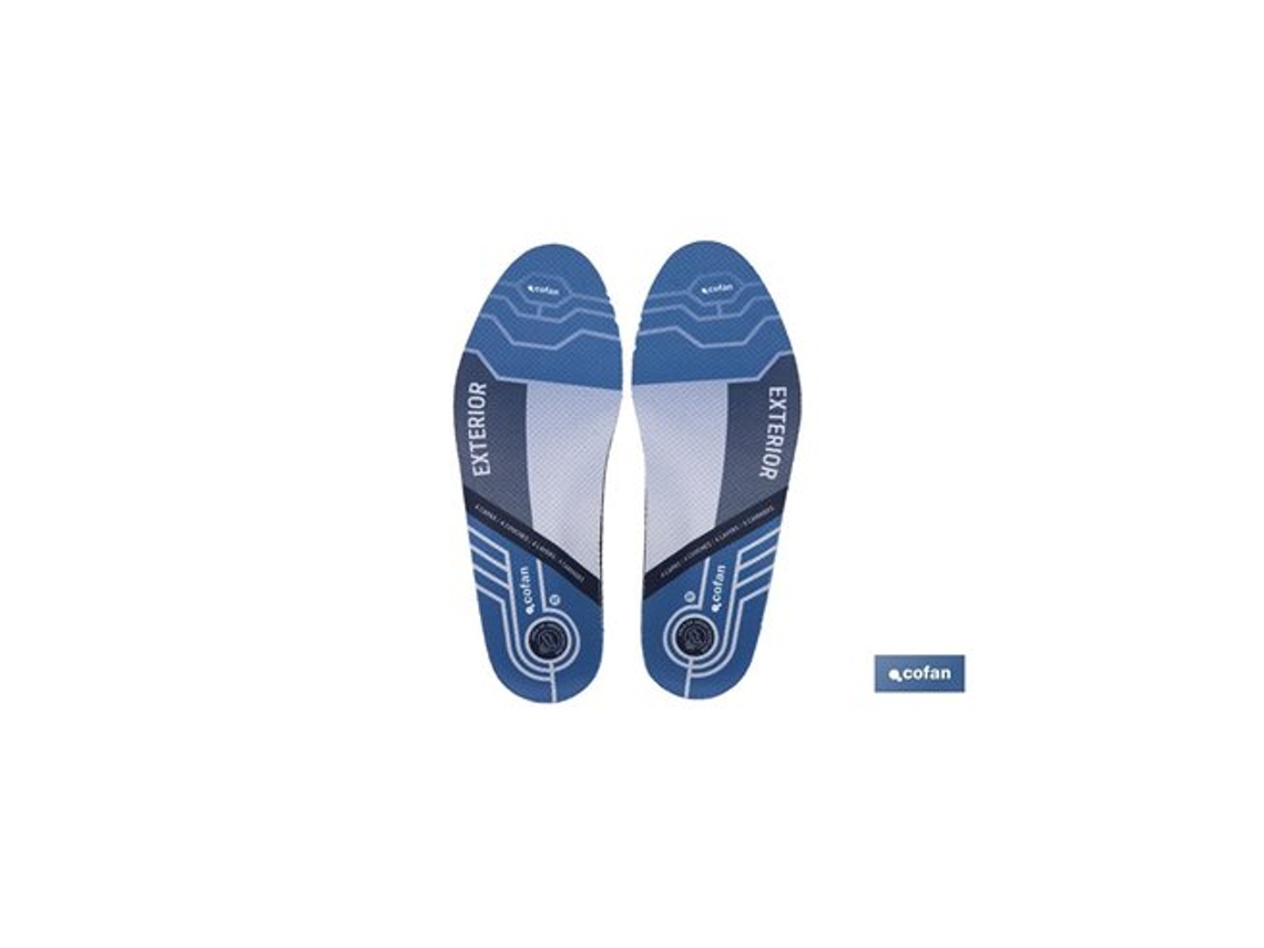 Plantillas De Protección Para Pisada Supinadora (pisada Exterior) Talla 38 Fabricada En Espuma Y Poliuretano Color Azul