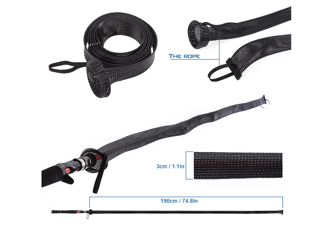 Danu26-protector De Caña De Pesca 190cm Funda Manga Sock Guante Para Cañas De Pesca Spinning Casting Marítimo Herramienta