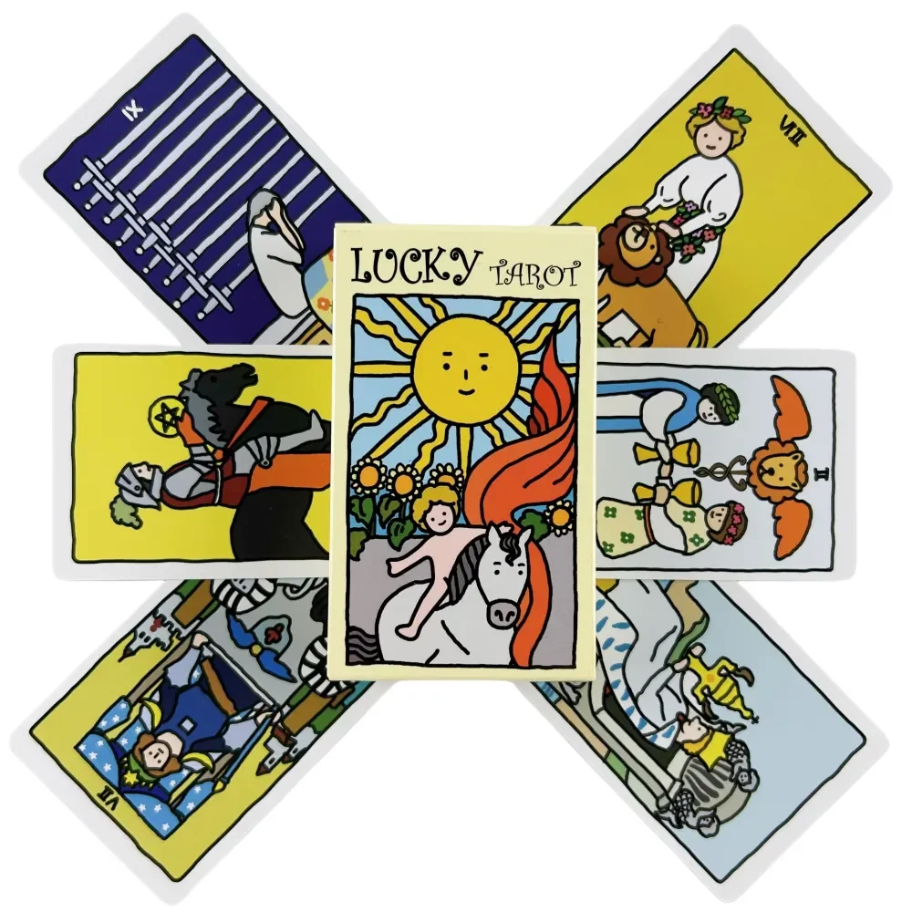 Knight A Lucky Tarot - Baraja De Información De 78 Cartas, Oráculo (versión En Inglés)